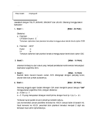 Algoritma kriptografi stream cipher sering juga disebut Teknik Informatika Soal Uts Kriptografi 0002