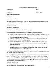 The time sample form offers systematic observation of several categories of behavior. Functional Behavioral Assessment Fba Template By Abaqueen Tpt