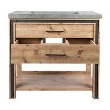 For each of the 10 available wood sink models, you can choose. S Dente Lake 36 In W X 21 In D Bath Vanity In Natural Wood Grain With Faux Cement Vanity Top Ibv006cm The Home Depot