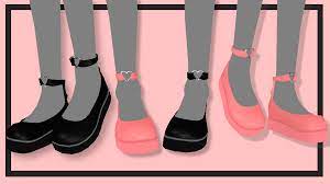 MMD Black and Pink Heart Shoes ~DL!~ by That-Alex on DeviantArt