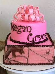 Pin By Tasha On My Cakes Baby Shower Cake Topper Girl Camo Baby Cake Baby Shower Cakes