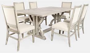 Browse our collection of glossy wood or sleek glass tables and comfortable side chairs to find the best dining suite for your family and guests. Jofran Inc Bakersfield 7 Piece Dining Room Set 7pc 1933 78 Dining Miskelly Furniture