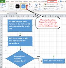 Flowchart In Excel How To Create Flowchart Using Shapes