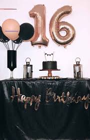 Rose Gold 30th Birthday Decorations For Her Sweetsixteen In 2020 Gold Birthday Party Decorations Rose Gold Party Decor 16th Birthday Decorations