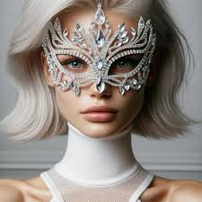 Crystal Mask Full Face Costume Women Decorations Birthday Rhinestone  Fashion Club New Hair Jewlery Wedding Accessories Carnival