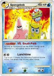 Mypokecard.com is a funny site to design your own pokemon card, vote for the best pokemon cards and create pokemon colorings. Pokemon Spongebob 699 699 Vs South Park Fake Pokemon Cards Pokemon Spongebob