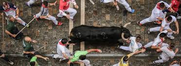 Revellers run next to fighting bulls during the running of the bulls at the san fermin festival, in pamplona, northern spain, friday, july 12, 2019. Running Of The Bulls 2020 And 2021 Dates San Fermin Festival 2021