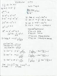 (antiderivate) dari f(x) atau integral tak tentu dari f(x)yang diberi notasi. Catatan Rumus Kalkulus Untuk Uts Kalkulus