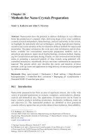 Introduction to science 1.1 what is science? Pdf Methods For Nano Crystals Preparation