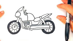 Como Dibujar Una Moto Paso A Paso Dibujo Facil De Moto Youtube