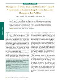 Pdf Management Of Distal Traumatic Median Nerve Painful Neuromas And Of Recurrent Carpal Tunnel Syndrome Hypothenar Fat Pad Flap David Netscher Academia Edu