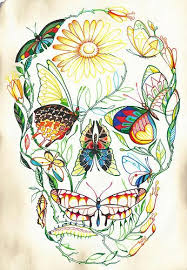 Butterflies As Eyes Nose And Mouth Instead Of Holes Cori Garland For Some Reason This Made Me Think Of You Tattoos Skull Art Skull