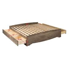 King mate's platform storage bed with 6 drawers. Prepac 78 5 In W X 18 75 In H X 81 5 In D King Mate S Platform Storage Bed With 6 Drawers Walmart Canada