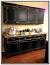 Distressed Rustic Black Kitchen Cabinets