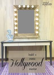You can find these hollywood style lighted vanity mirrors. Diy Rustic Hollywood Mirror Design Asylum Blog By Kellie Smith Diy Vanity Mirror Hollywood Mirror Diy Bathroom Decor