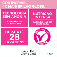 Hair gloss treatments, depending on the type, can also sometimes be used to tone your color. Tintura Semi Permanente Casting Creme Gloss De L Oreal Paris 415 Chocoalte Glace Drogaria Sao Paulo