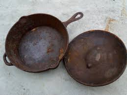 You can soak pans or pots overnight in an acidic solution to weaken the rust, then. How To Restore Your Rusty Cast Iron Pans