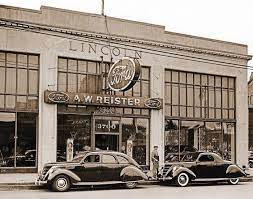 A W Reister Ford Dealership In 1939 In Detroit Formerly A Lincoln Dealership In 1926 Owned By Peter J Platte Lincoln Motor Motor Car Car Museum
