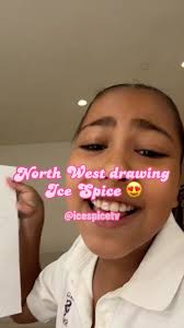 North West drawing a picture of Ice Spice 🔥#CapCut #northwest #icespice  #icespicetv