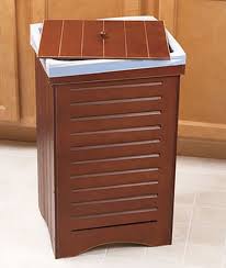 Garbage Can Wooden Kitchen Trash Bin Maple Wastebasket Decorative Pail Wooden Kitchen Trash Bins Bins