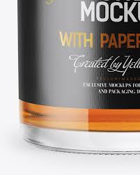 Clear Glass Whiskey Bottle Mockup In Bottle Mockups On Yellow Images Object Mockups