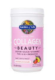 Garden Of Life Collagen Beauty Powder Strawberry Lemonade Grass Fed Strawberry Lemonade Collagen Beauty