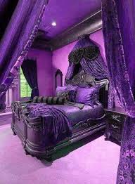 Black And Purple Room Purple Goth Room Purple Bedrooms Purple Bedroom Design Purple Rooms