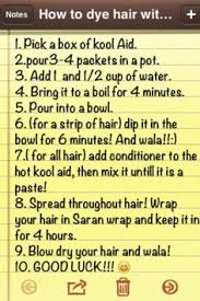 You can also try deep purple and dark blue! 25 Kool Aid Dye Ideas Kool Aid Dyed Hair Kool Aid Dye