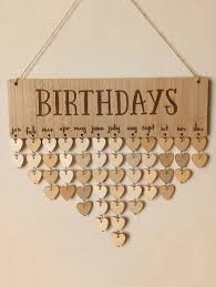 Diy Wooden Birthdays Calendar Reminder Board Burlywood Diy Calendar Birthday Calendar Reminder Birthday Calendar