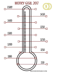 a free printable thermometer chart to help reach your money