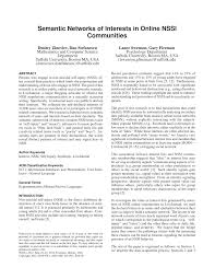 PDF) Semantic Networks of Interests in Online NSSI Communities
