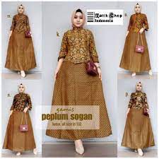 Gamis batik kombinasi untuk kerja. Jual Sts Gamis Peplum Sogan Batik Modern Baju Kerja Kondangan Muslim Kantor Jakarta Barat Sedang Tren Store Tokopedia