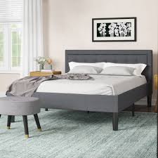 The upholstered platform bed frame is the perfect statement piece to finish any bedroom. Wrought Studio Pinheiro Tufted Upholstered Low Profile Platform Bed Reviews Wayfair