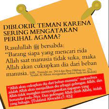 Diblokir Teman Karena Sering Mengatakan Perihal Agama Agama Kitab Allah Teman