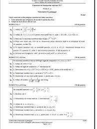 Teste pregatire enviii 2014 matematica bar 01. Simulare Bac 2017 Subiectele La Matematica