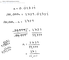 Fraction Problem Repeating Decimal Repeating Decimal Decimals Fractions