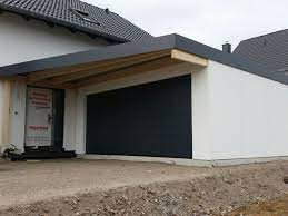 Fertiggarage Mit Vordach Fertiggaragen Garage Dach Doppelgarage