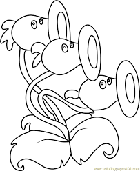 Zombies coloring pages to print online at281 for the cost of nothing, only at everfreecoloring.com. Threepeater Coloring Page For Kids Free Plants Vs Zombies Printable Coloring Pages Online For Kids Coloringpages101 Com Coloring Pages For Kids