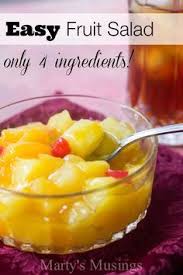 This Easy Fruit Salad Uses Only 4 Ingredients Including Canned Fruit And Vanilla Pudding For A Fruit Salad Easy Recipes With Fruit Cocktail Fruit Salad Recipes