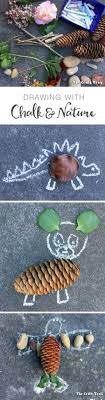 Drawing With Chalk And Nature Nature School Outdoor Activities For Kids Nature Activities
