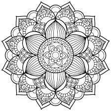 Les cercles sont jaune pâle sur fond rose clair. 1001 Dessins De Mandala A Imprimer Et A Colorer