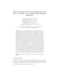 We just launched at www.thevapinglife.com and while we still have a small. Pdf Public Responses And Concerns Regarding Vape Bans On Reddit A Longitudinal Topic Modeling Approach