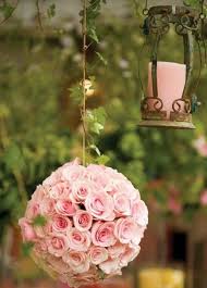 Kissing balls, also known as pomander balls or rose flower balls, are made with lovely silk rose flowers. A Flower Kissing Ball Flower Ball Rose Pink Roses