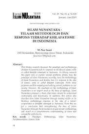 Terkait faktor krisis suriah, beliau mengatakan, bahwa hal ini merupakan imbas dari. Pdf Islam Nusantara Telaah Metodologis Dan Respons Terhadap Khilafatisme Di Indonesia