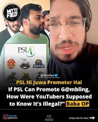 After Ducky Bhai's årrest, another statement from YouTuber Baba OP has come  forward. He said that when Pakistan's big actors, cricketers, and even PSL  were promoting g@mbling related apps, how could content