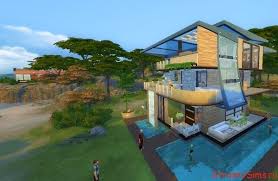 как построить красивый дом в симс 3 поэтапно фото The Sims 4 Modern Wood Sovremennyj Dom