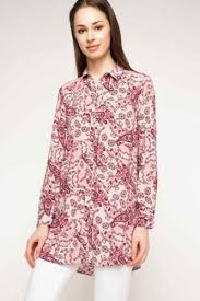 Tunik Desenli Tunik Tunic Tops Women Long Sleeve Blouse