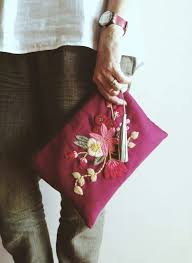 Sobre Bordado Bolso Bordado Bordado Bordado Con Lana