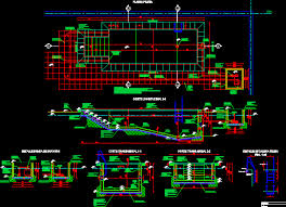 A swimming pool, swimming bath, wading pool, paddling pool, or simply pool is a structure designed to hold water to enable swimming or other leisure activities. Swimming Pool Details In Autocad Download Cad Free 800 83 Kb Bibliocad