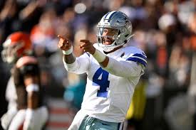In 2025, Dak Prescott is likely to become the Dallas Cowboys all-time leader  in: Passing yards, passing touchdowns, and passing completions. He's  already the franchise's all-time leader in completion percentage and lowest